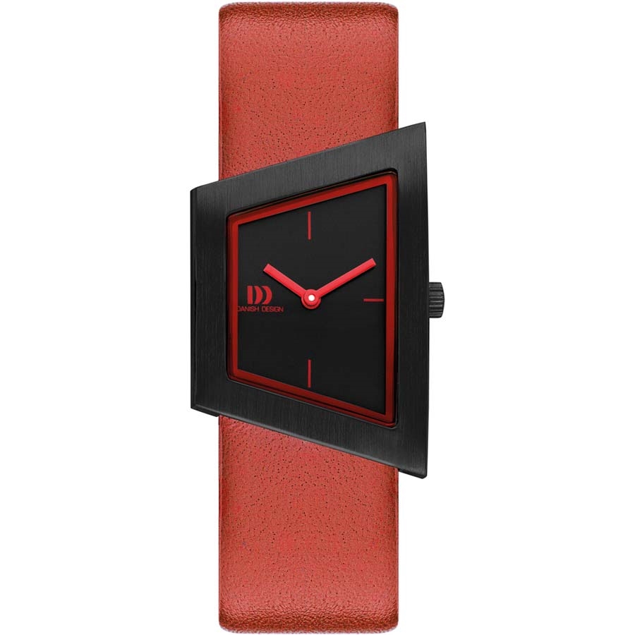Image of Danish Design Squeezy Black Red Ladies Watch