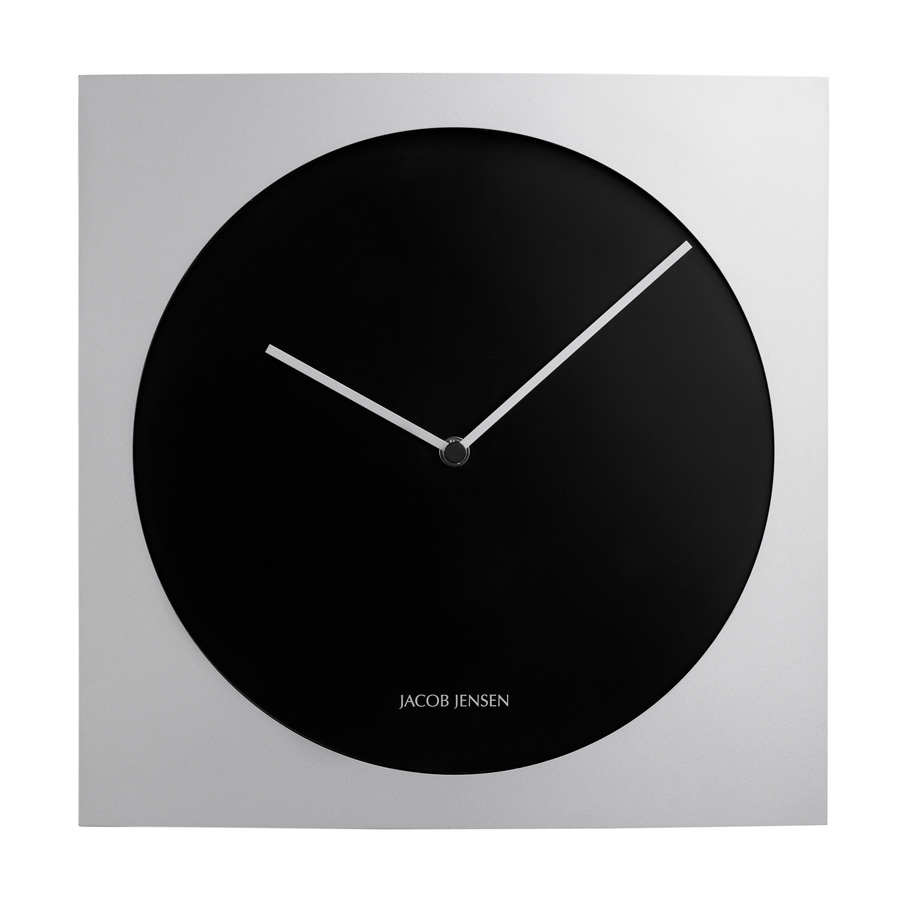 Image of Jacob Jensen Silver and Black 318 Wall Clock